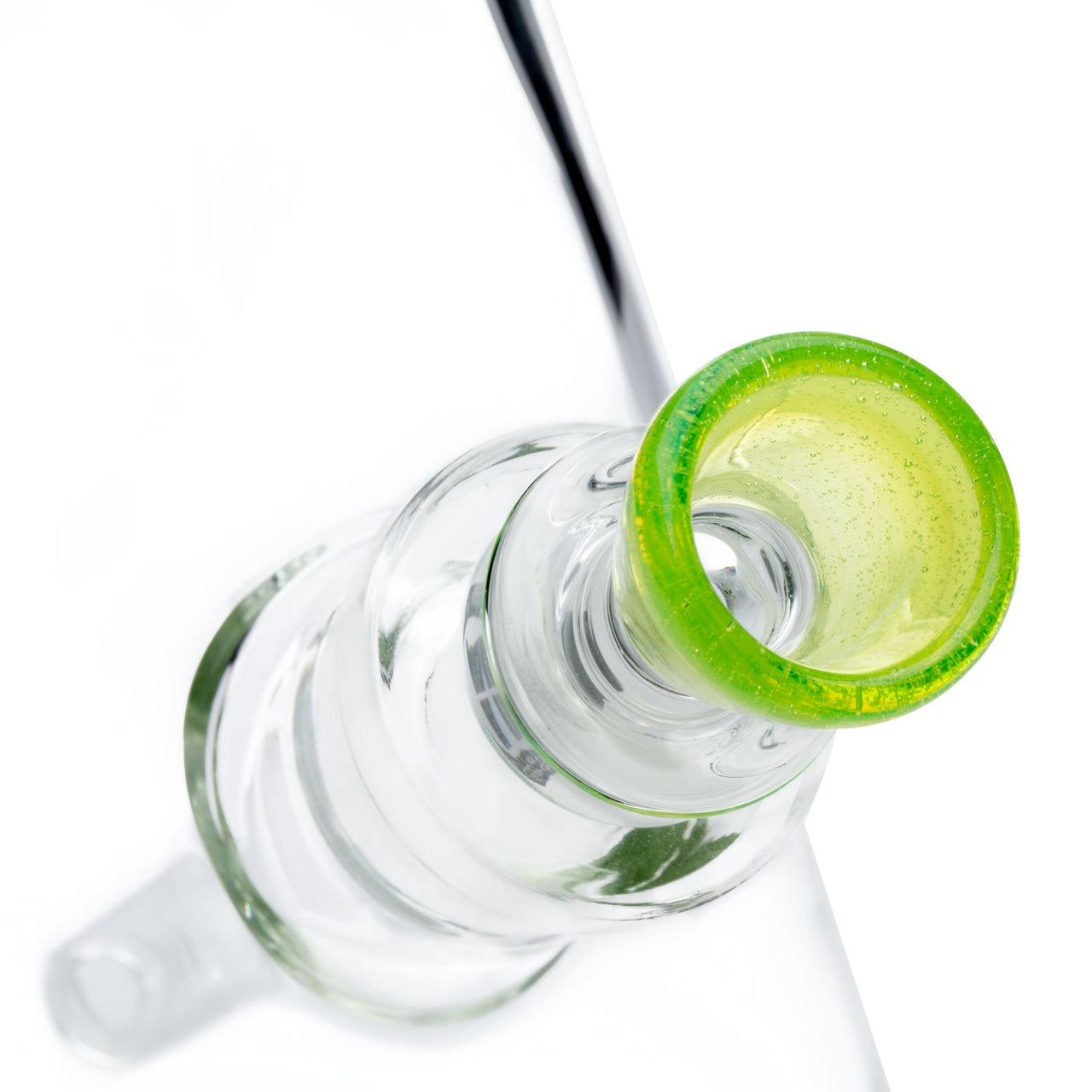 Hitwell Glass Funnel Bowl - Clear/Green Slime