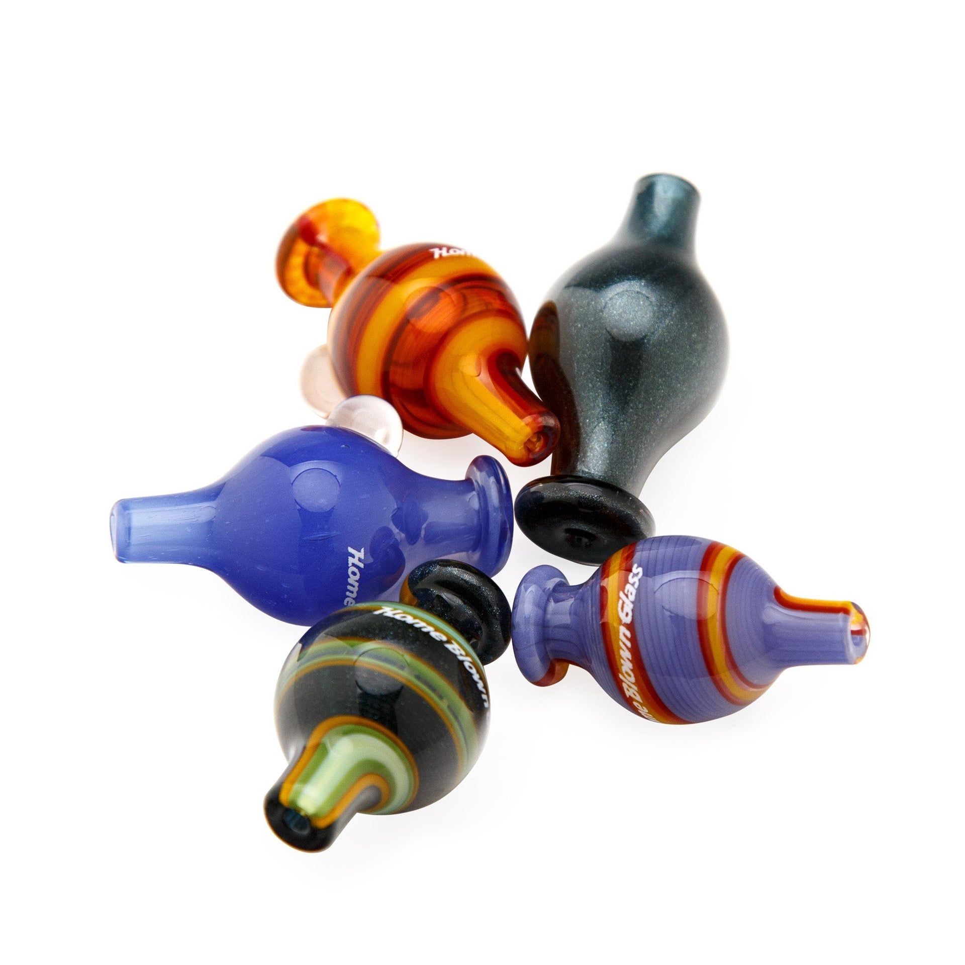 Home Blown Glass Bubble Carb Cap - Indigo - 420 Science - The most trusted online smoke shop.