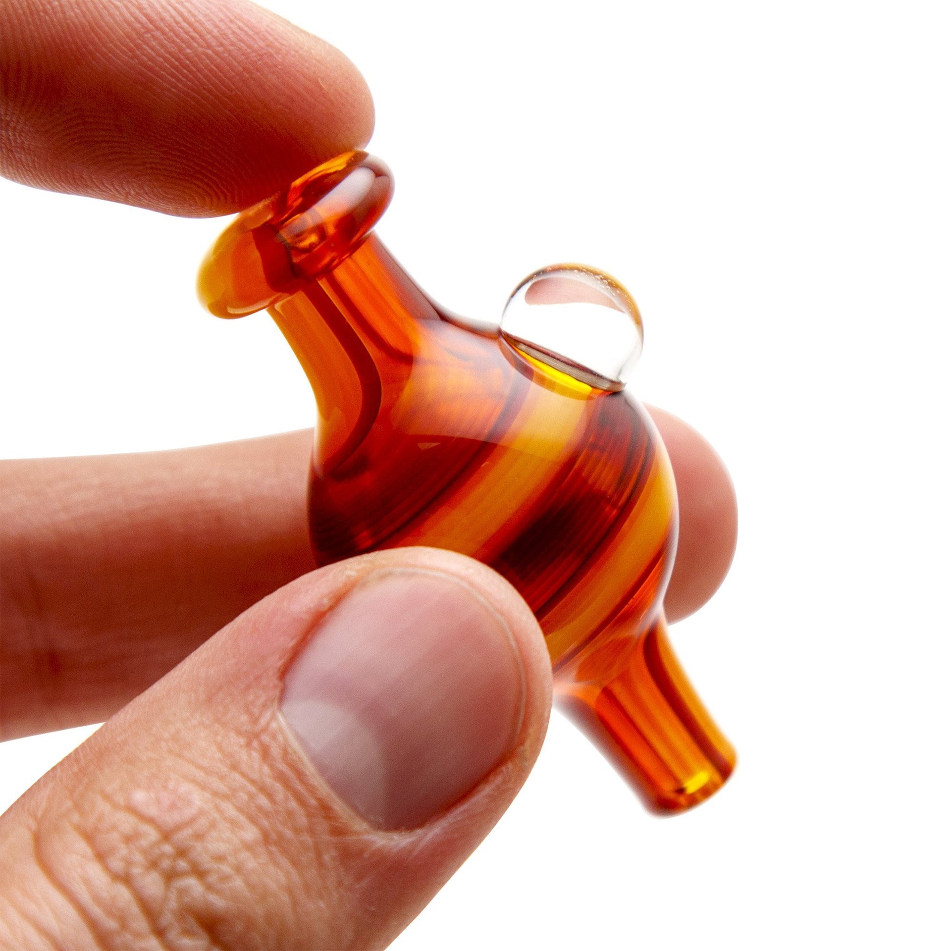 Home Blown Glass Bubble Carb Cap - Fire Swirl - 420 Science - The most trusted online smoke shop.