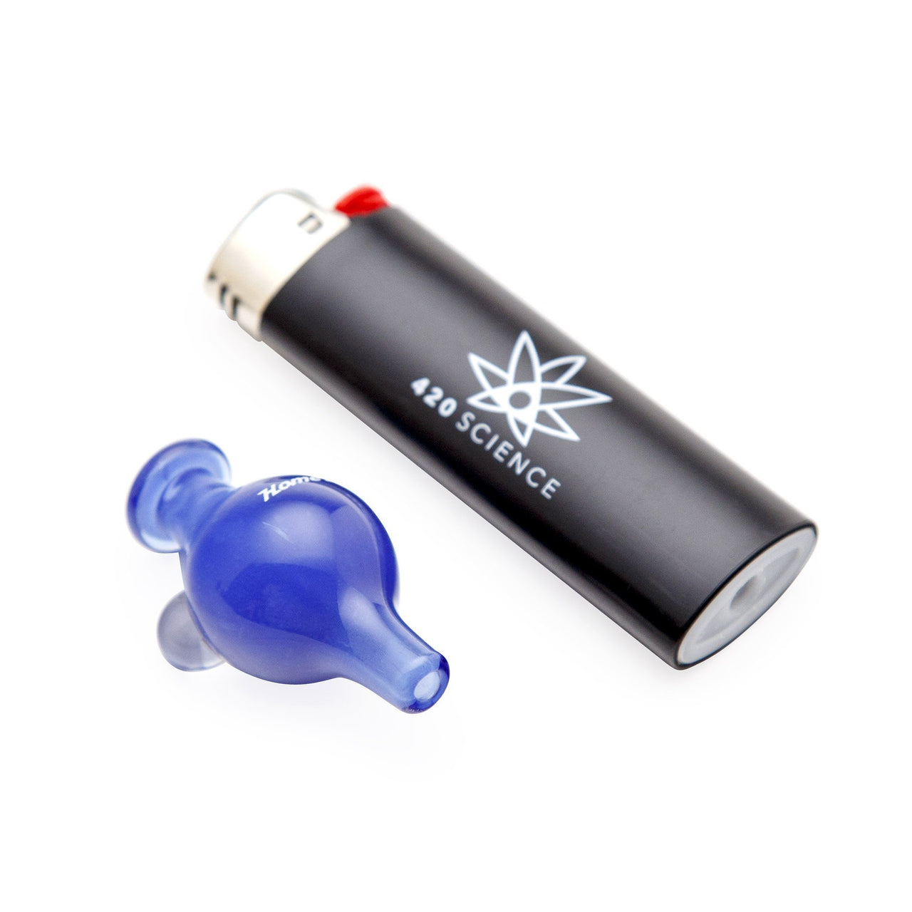 Home Blown Glass Bubble Carb Cap - Indigo - 420 Science - The most trusted online smoke shop.