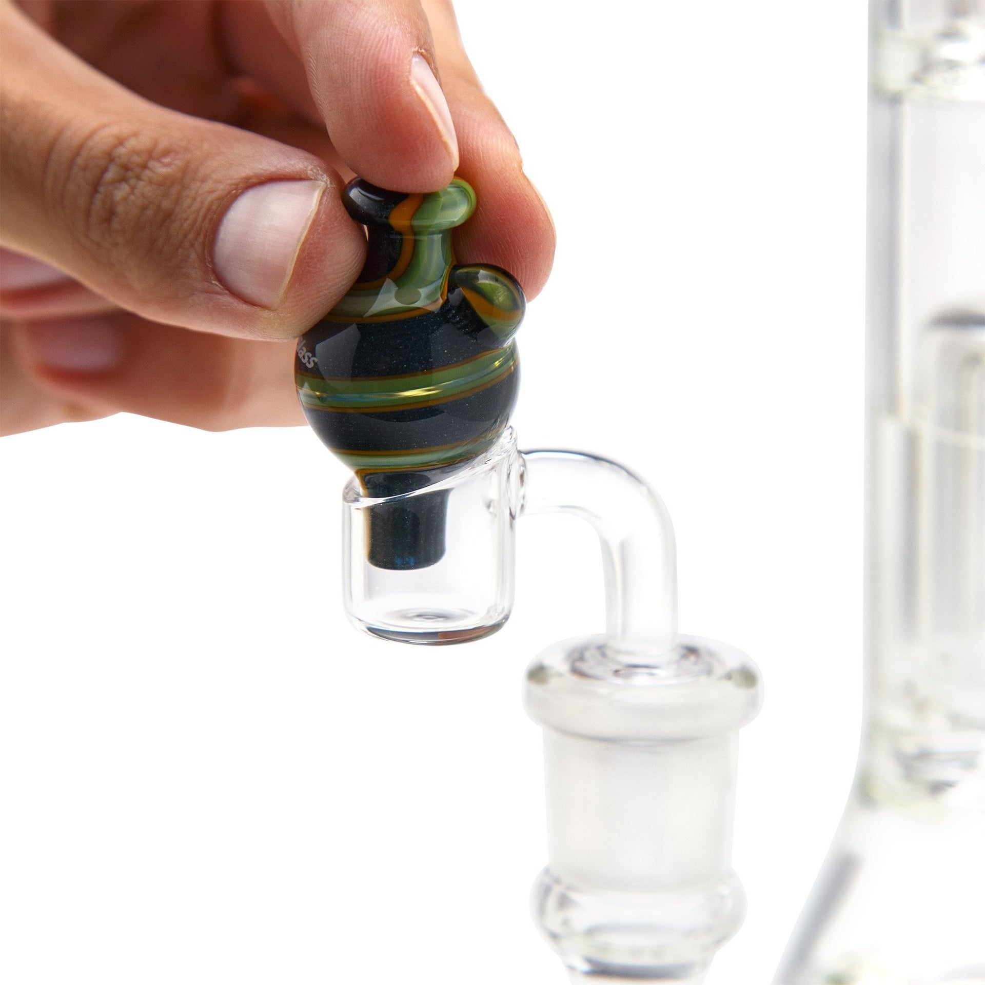 Home Blown Glass Bubble Carb Cap - Rainbow Swirl - 420 Science - The most trusted online smoke shop.