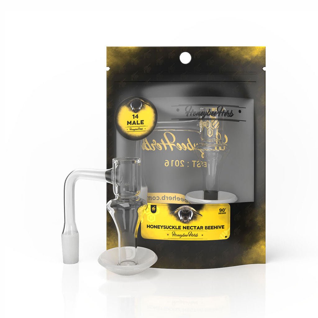 Honeybee Herb Black Line Honeysuckle Nectar Beehive Quartz Banger | Parts | 420 Science