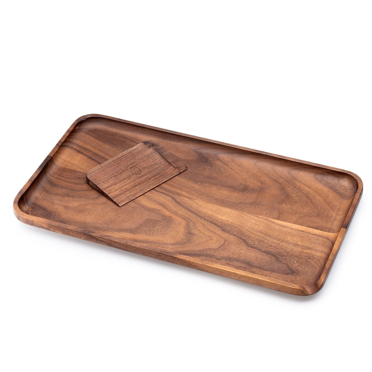 Marley Natural American Black Walnut Rolling Tray - Large