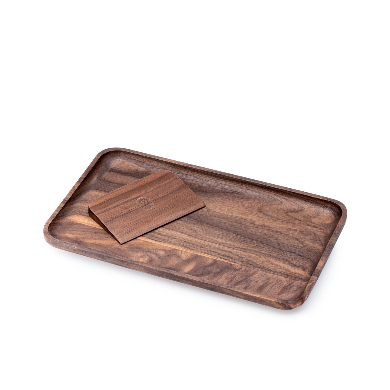 Marley Natural American Black Walnut Rolling Tray - Small