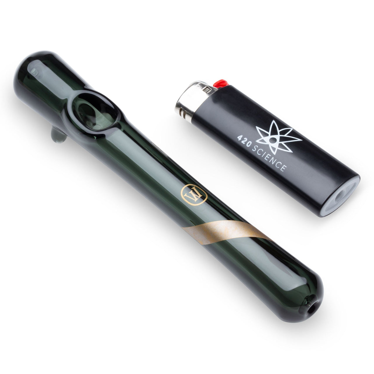 Marley Natural Smoked Glass Steamroller Pipe