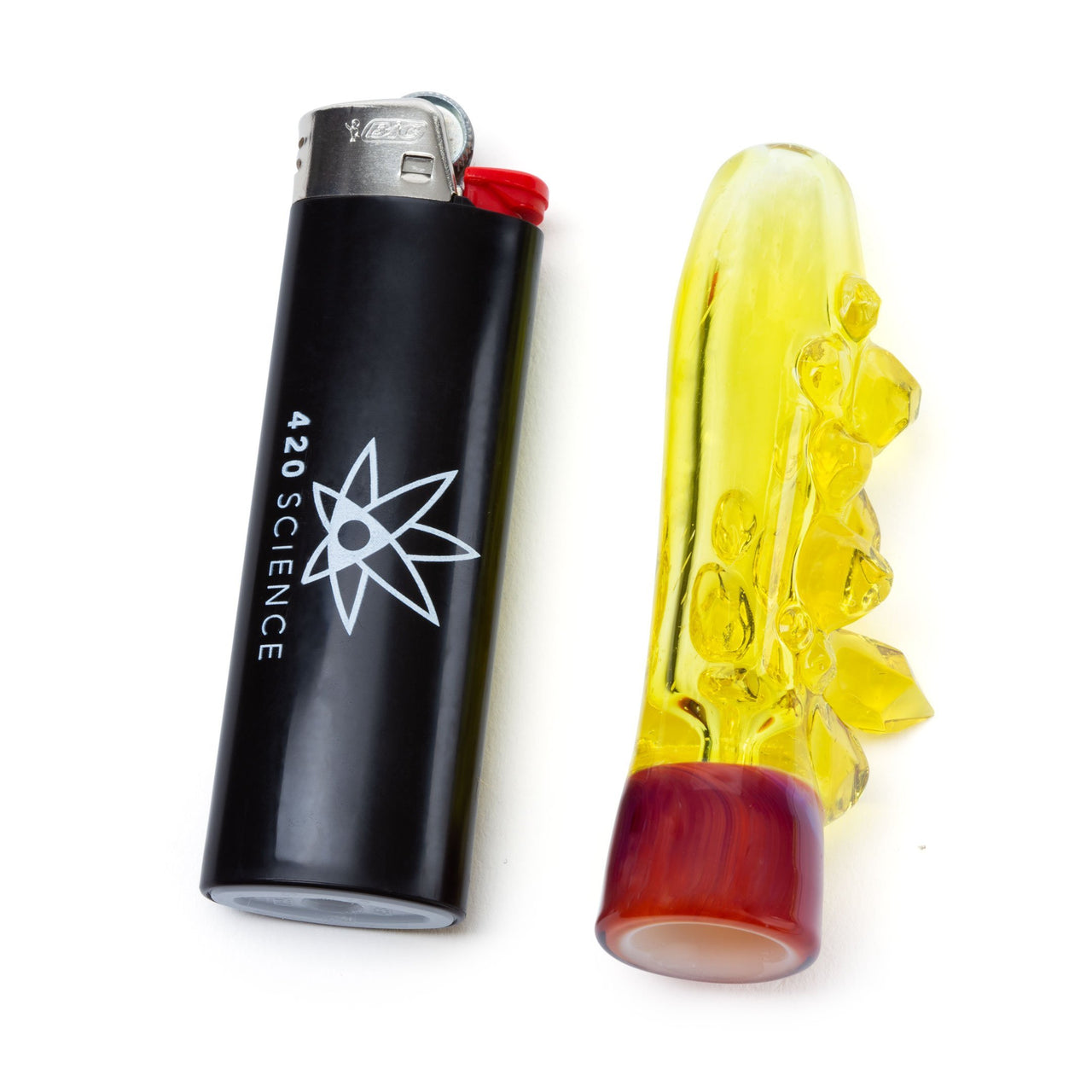 Northern Waters Glass Chillum - Lemon Drop/Serendipity w/Terps CFL Cluster