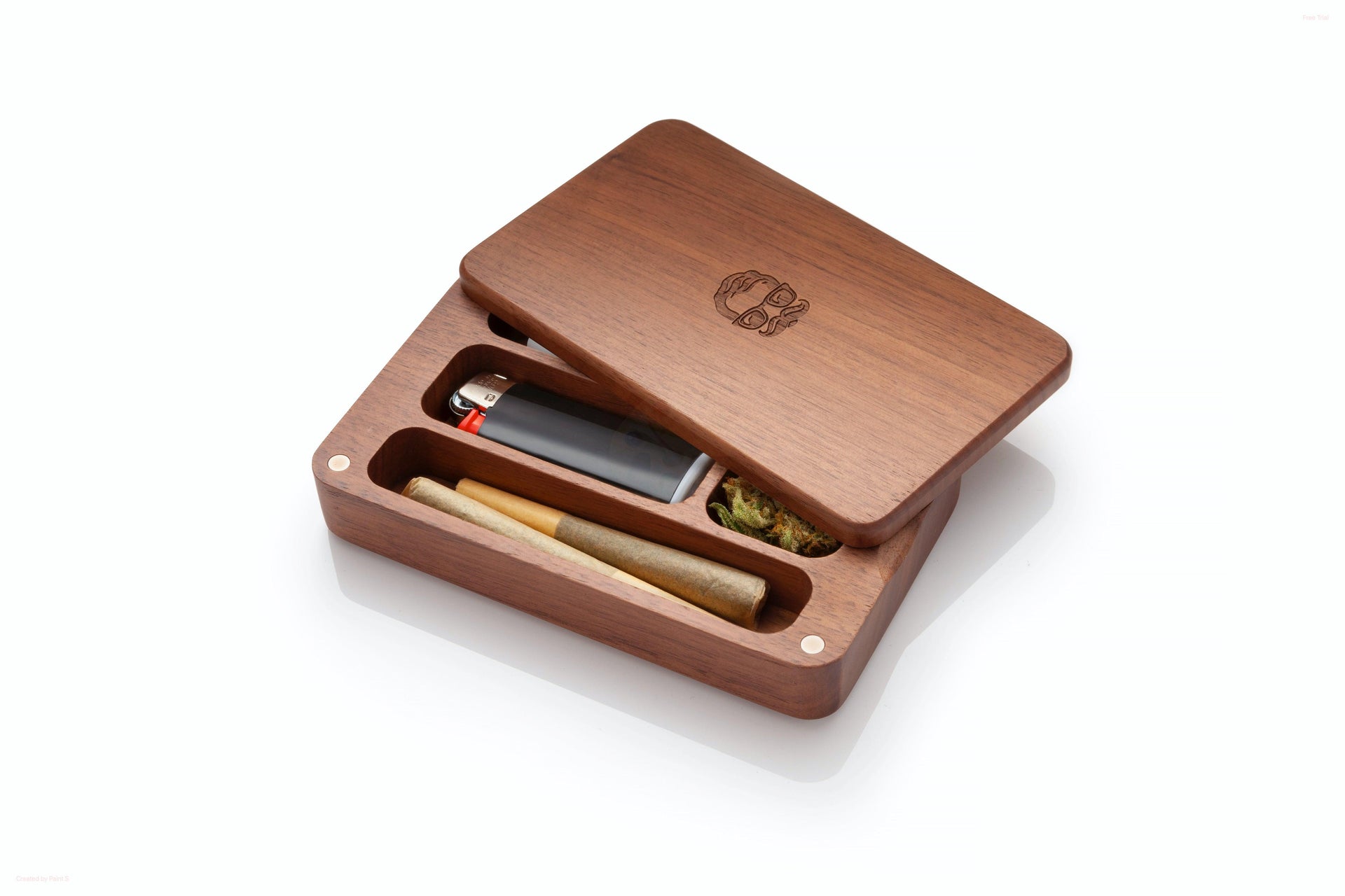 Oakleaf Mini Case Stash Box with Glass One Hitter | Mini Case Stash Box | 420 Science