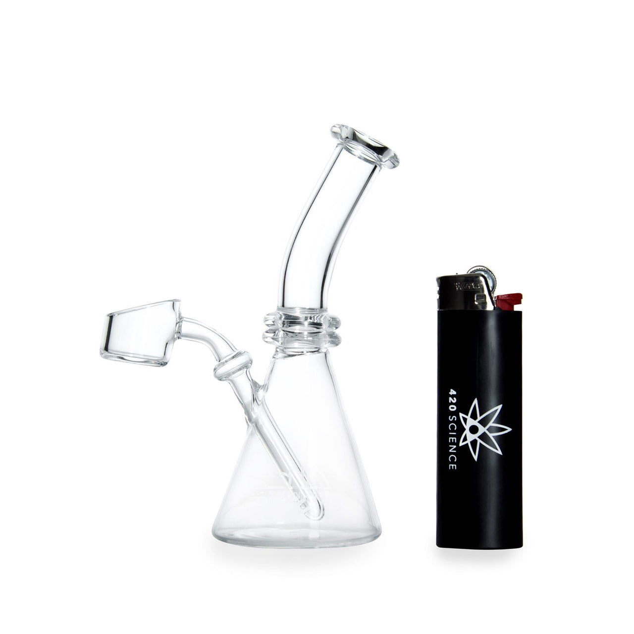 Piranha Quartz One Piece Beaker Dab Rig w/Banger