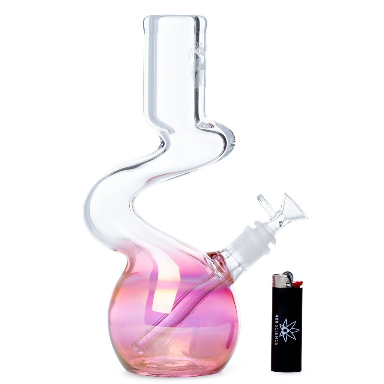 Raven Glass 12in Wavy Fumed Beaker - 420 Science - The most trusted online smoke shop.