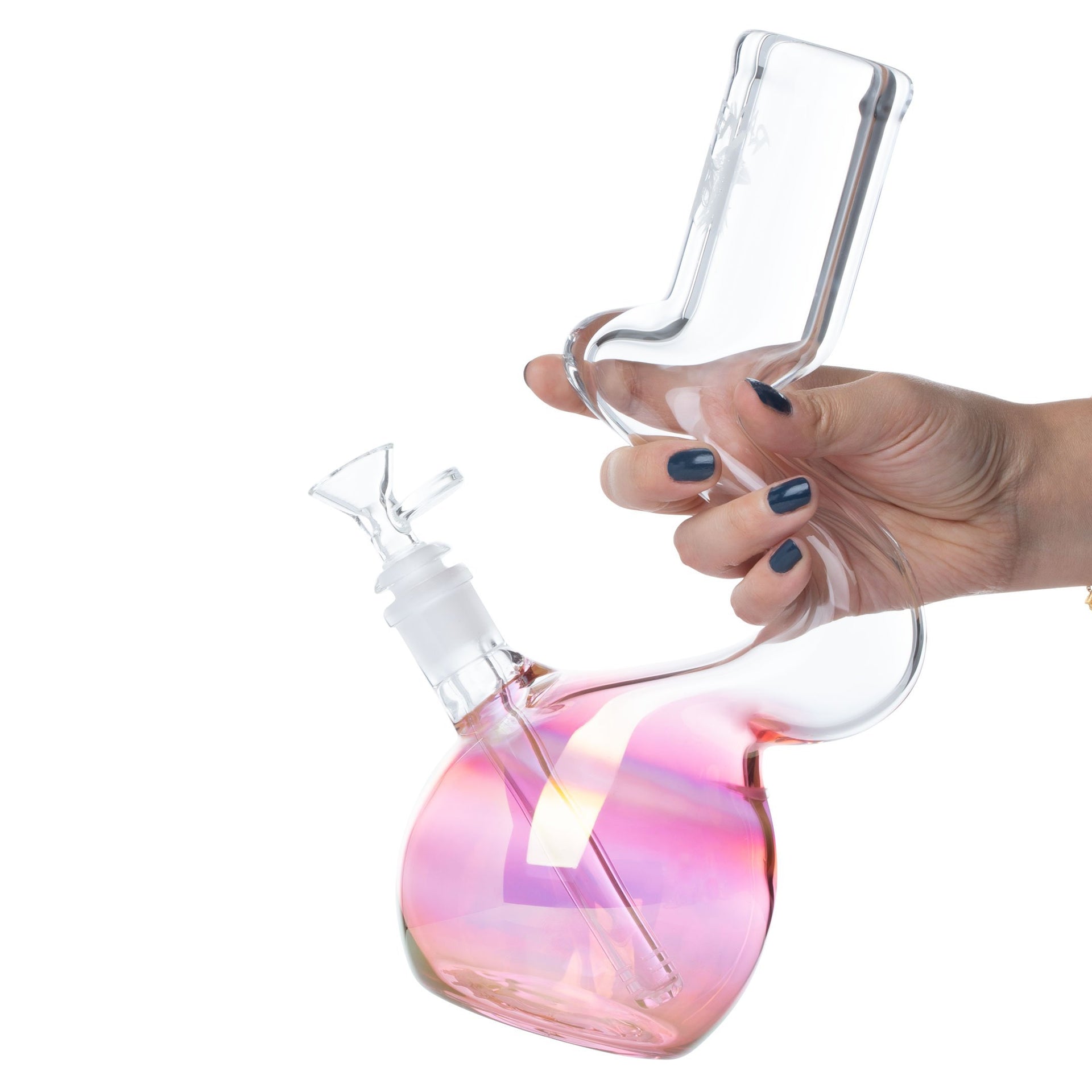 Raven Glass 12in Wavy Fumed Beaker - 420 Science - The most trusted online smoke shop.