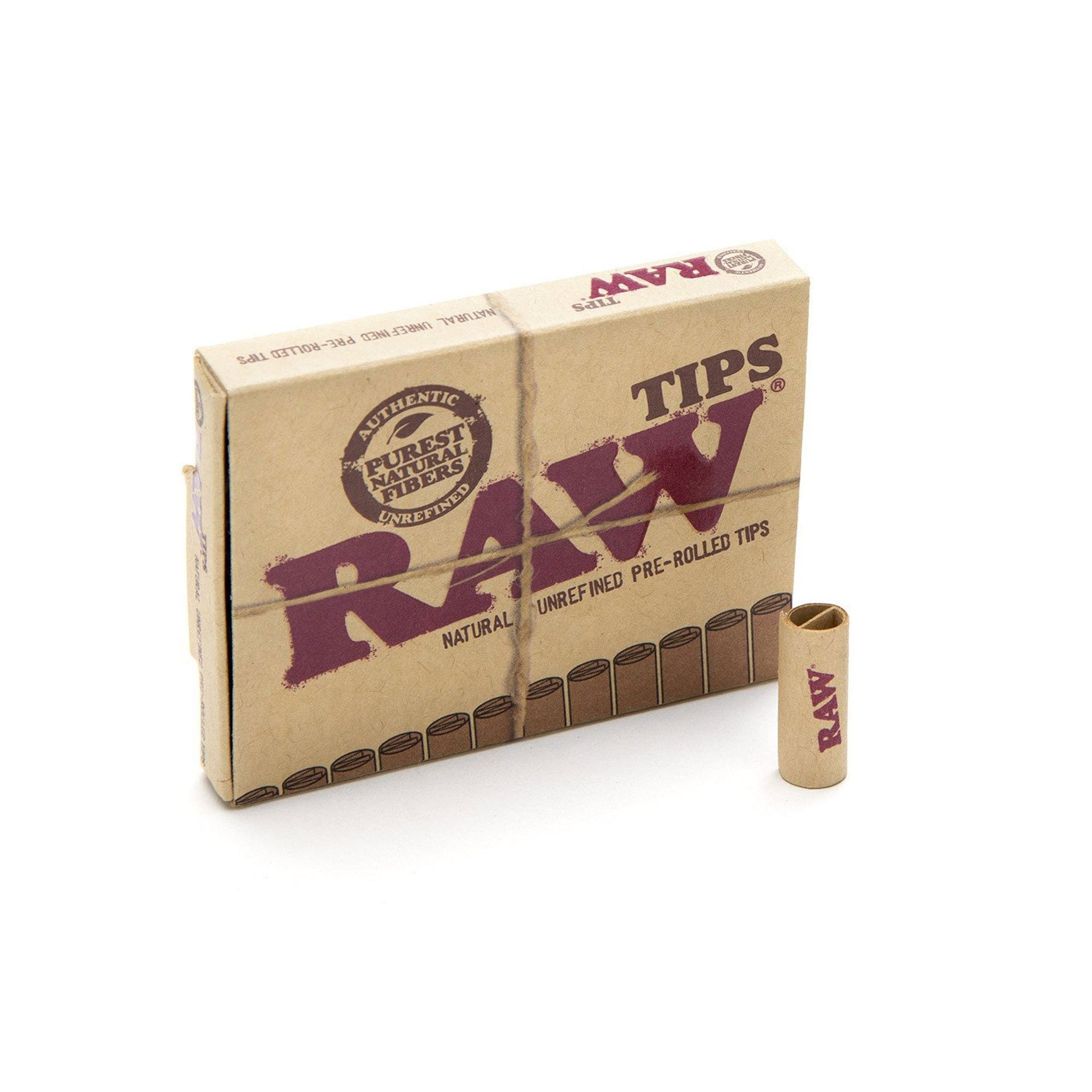 Raw Tips Raw Naturally Unrefined Rolling Paper Filter Tips 50 Count USA  SHIPPED