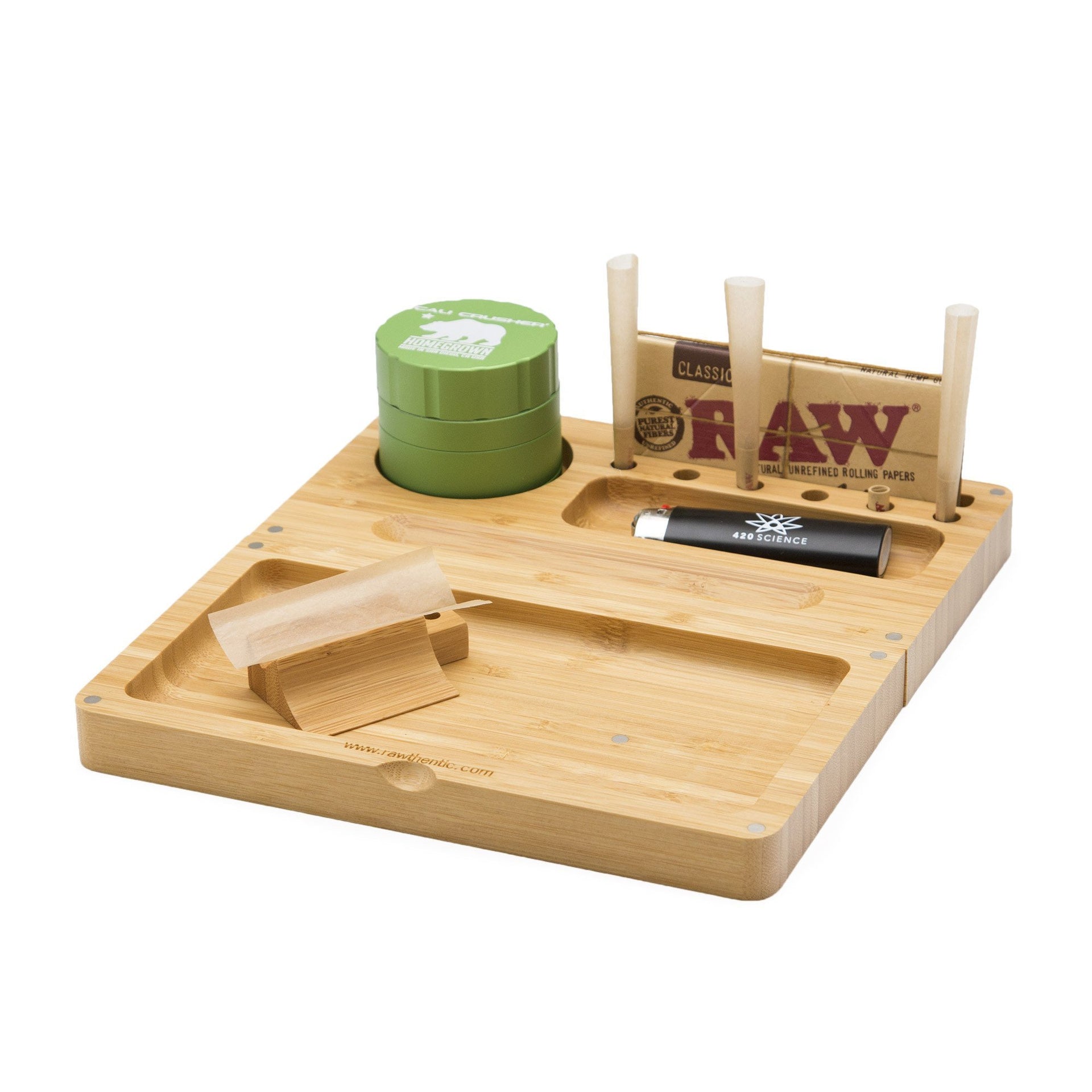RAW Backflip Magnetic Bamboo Rolling Tray - 420 Science - The most trusted online smoke shop.