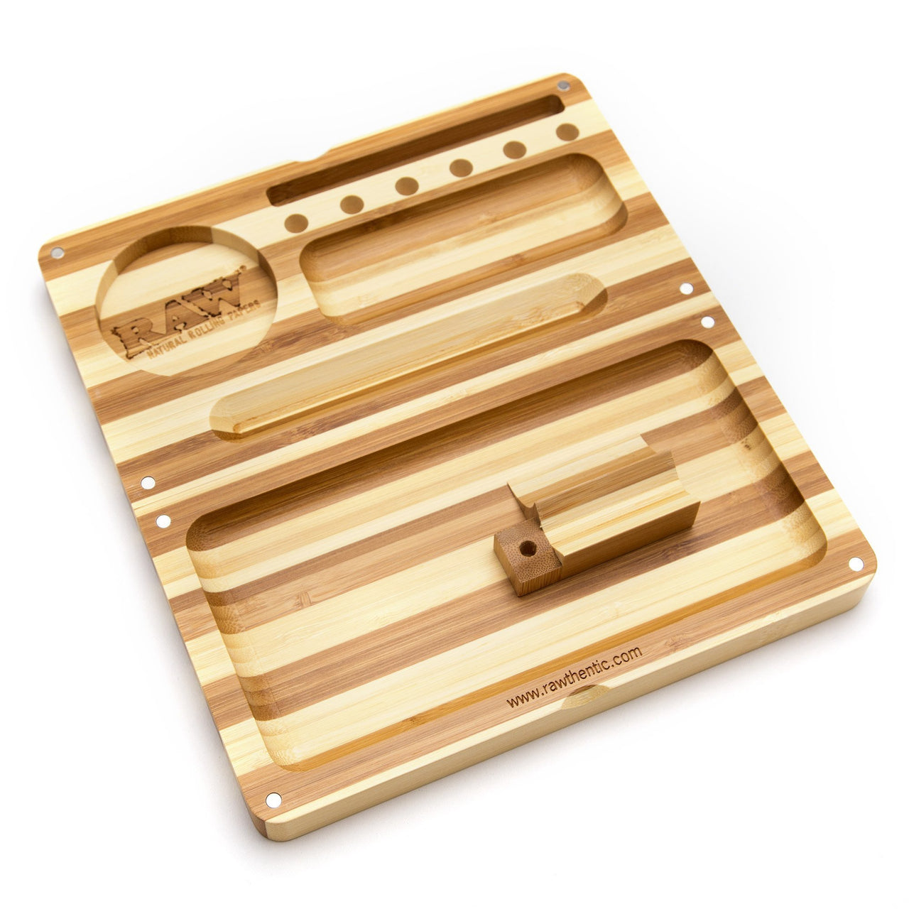 RAW Backflip Magnetic Bamboo Striped Rolling Tray - 420 Science - The most trusted online smoke shop.