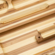 RAW Backflip Magnetic Bamboo Striped Rolling Tray - 420 Science - The most trusted online smoke shop.