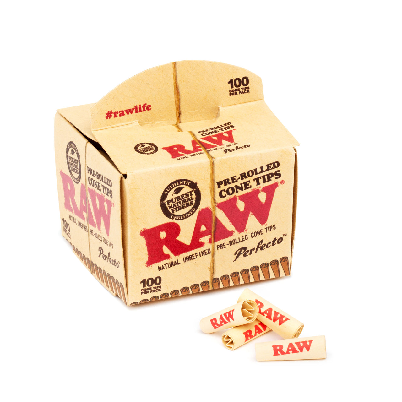 RAW Perfecto Pre-Rolled Cone Tips 100-Pack