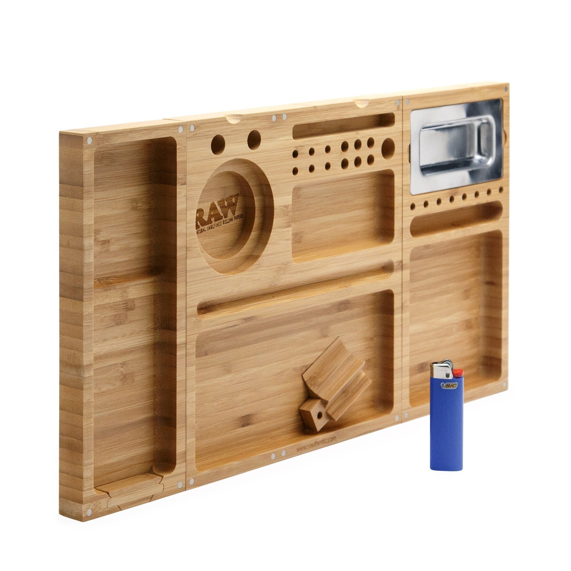 RAW Triple Flip Magnetic Bamboo Rolling Tray - 420 Science - The most trusted online smoke shop.