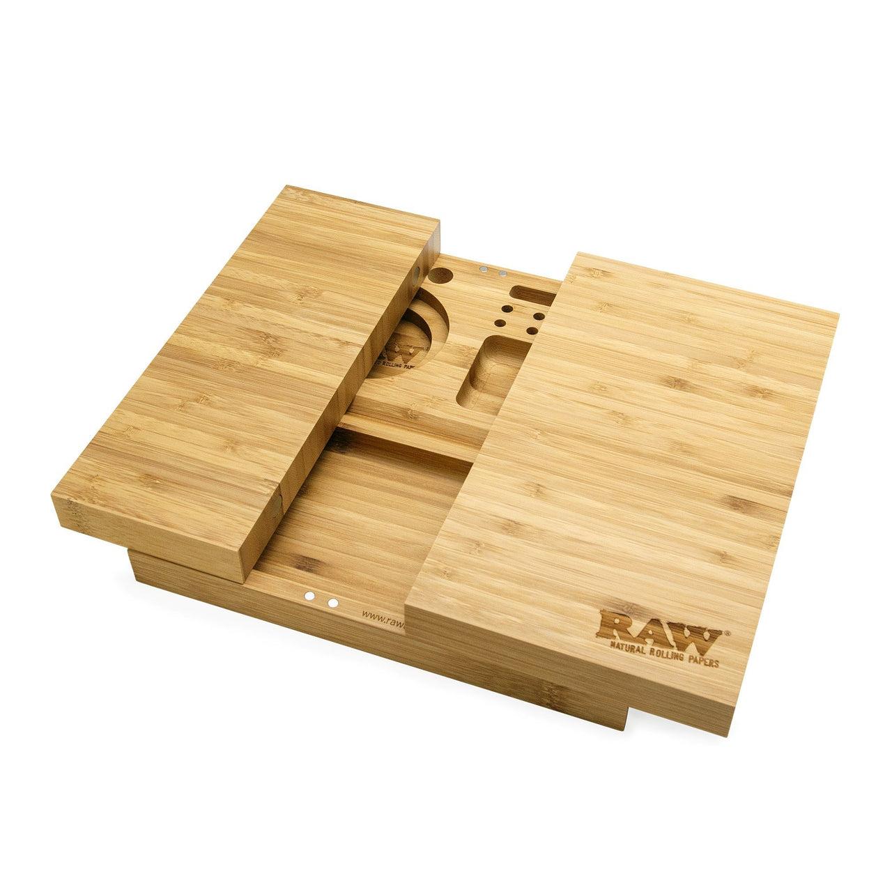 RAW Triple Flip Magnetic Bamboo Rolling Tray - 420 Science - The most trusted online smoke shop.