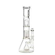 ROOR Tech 14in Fixed Shower Head Beaker 50x5mm w/Barrel Perc - 420 Science - The most trusted online smoke shop.