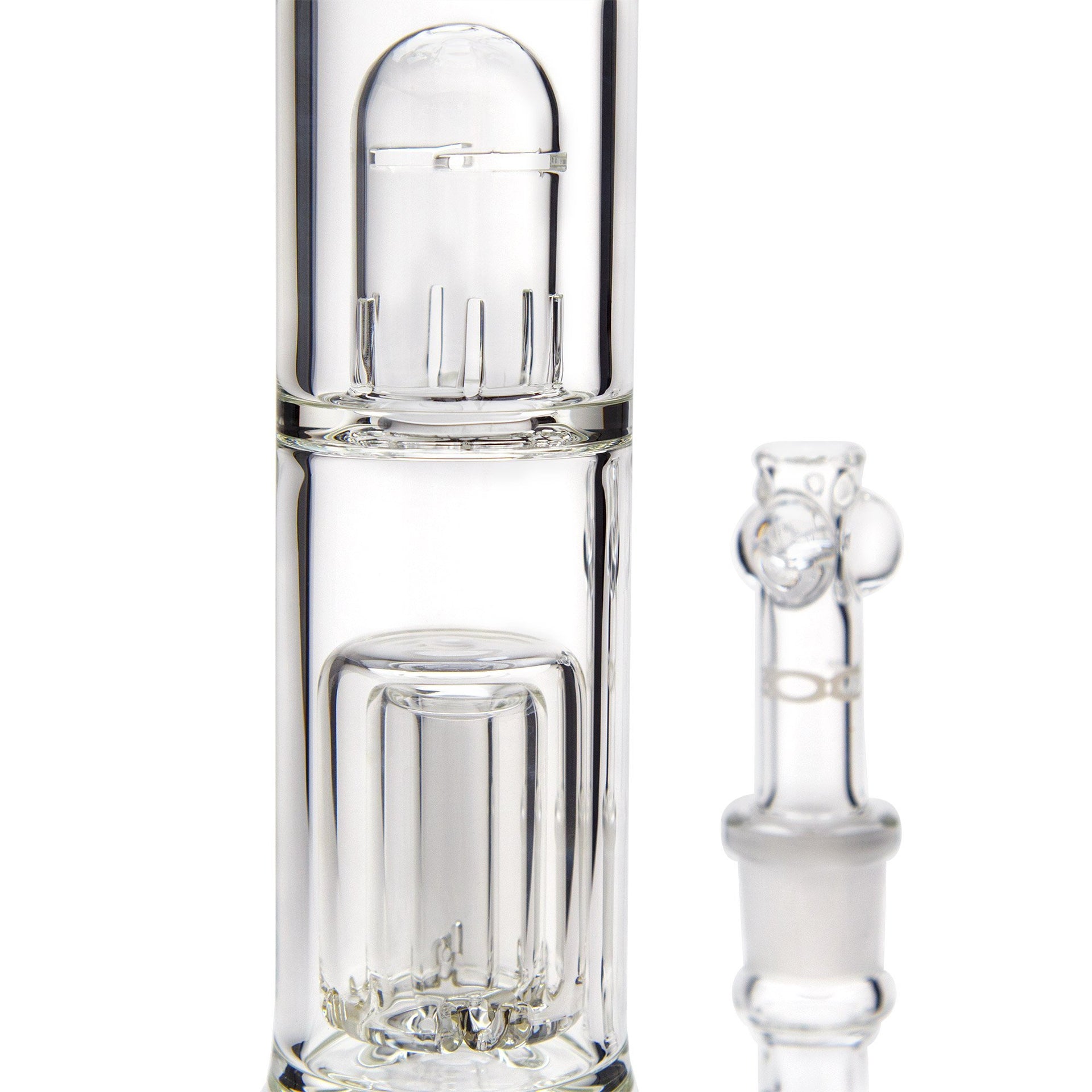 ROOR Tech 14in Fixed Shower Head Beaker 50x5mm w/Barrel Perc - 420 Science - The most trusted online smoke shop.