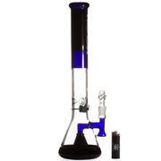 ROOR Tech 18in Fixed Shower Head Big Beaker Bong - Blue Black