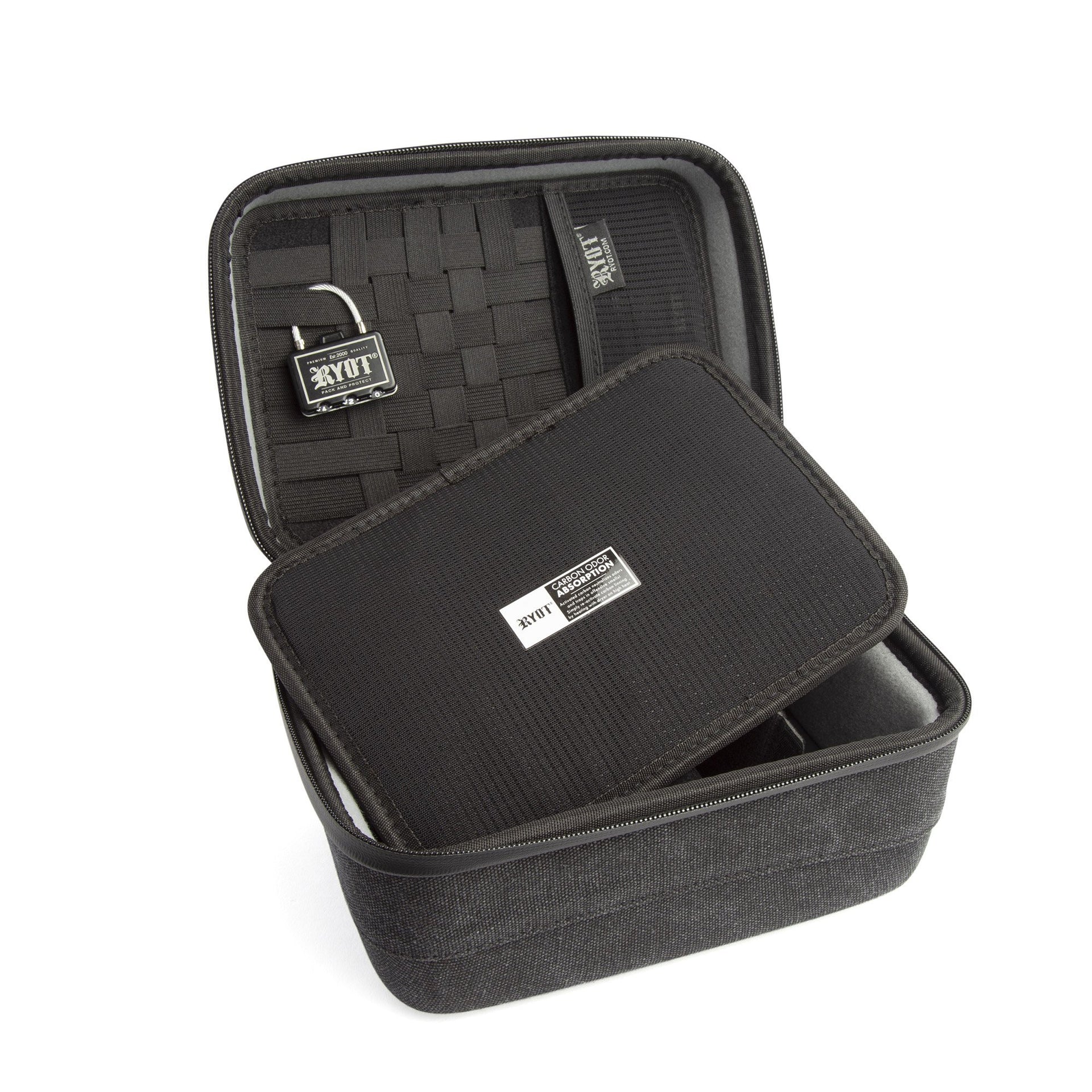 RYOT SmellSafe Carbon Series Safe Case w/Combo Lock - Large