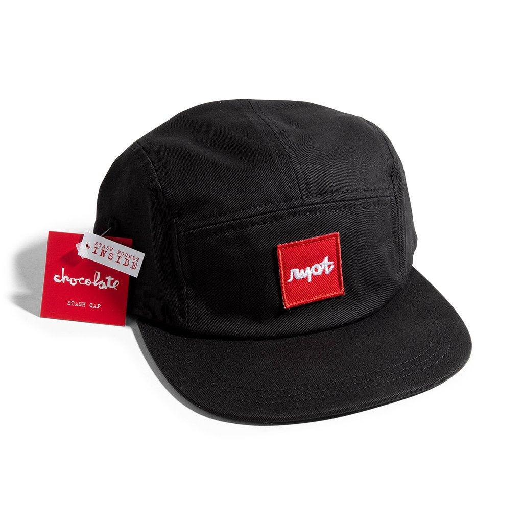 RYOT X CHOCOLATE 5 PANEL STASH CAP - BLACK | Apparel | 420 Science