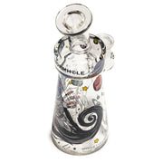 Wormhole Glass 6" Spaghettification Dab Rig - Clear / Purple / Teal | Third Party Brands | 420 Science