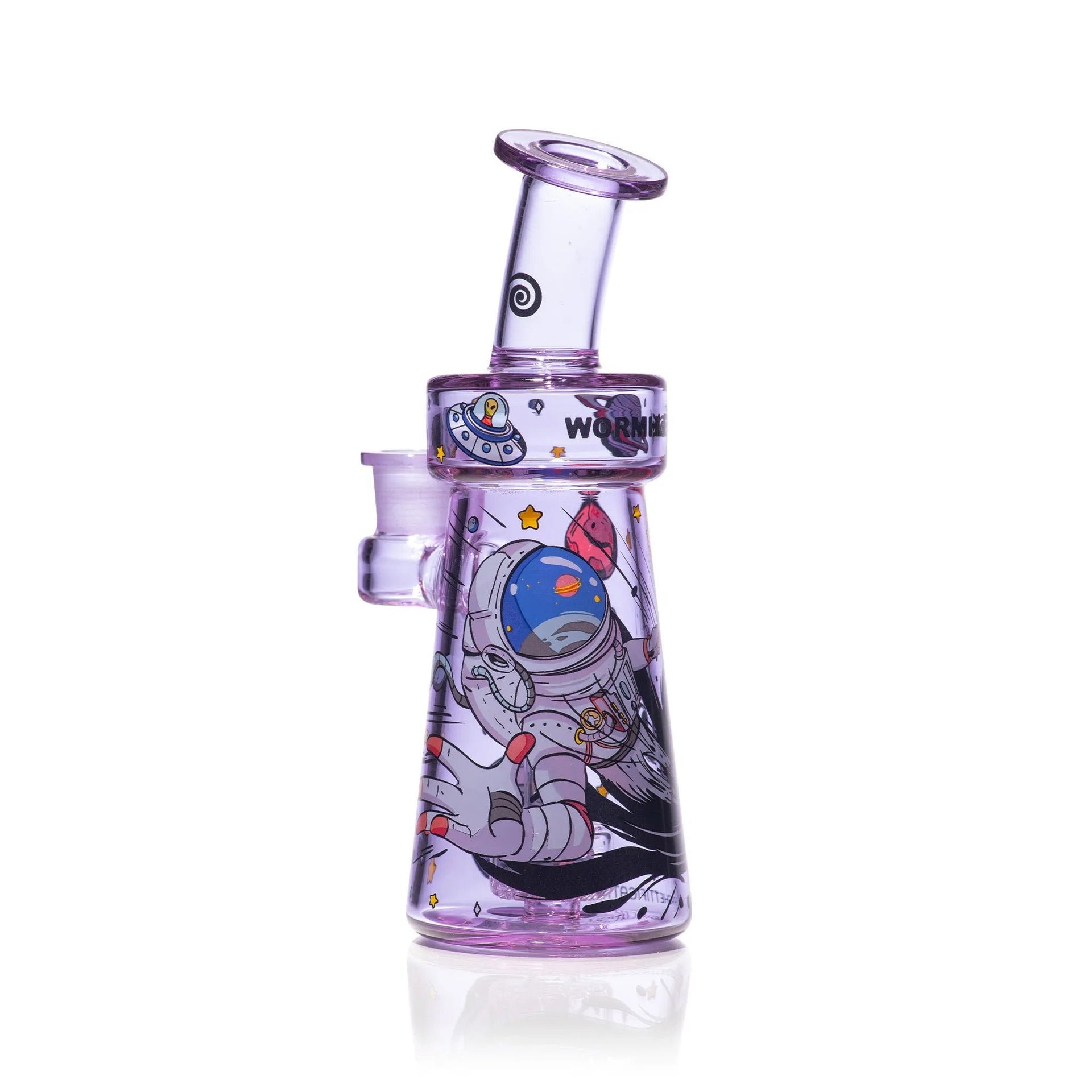 Wormhole Glass 6" Spaghettification Dab Rig - Clear / Purple / Teal | Third Party Brands | 420 Science