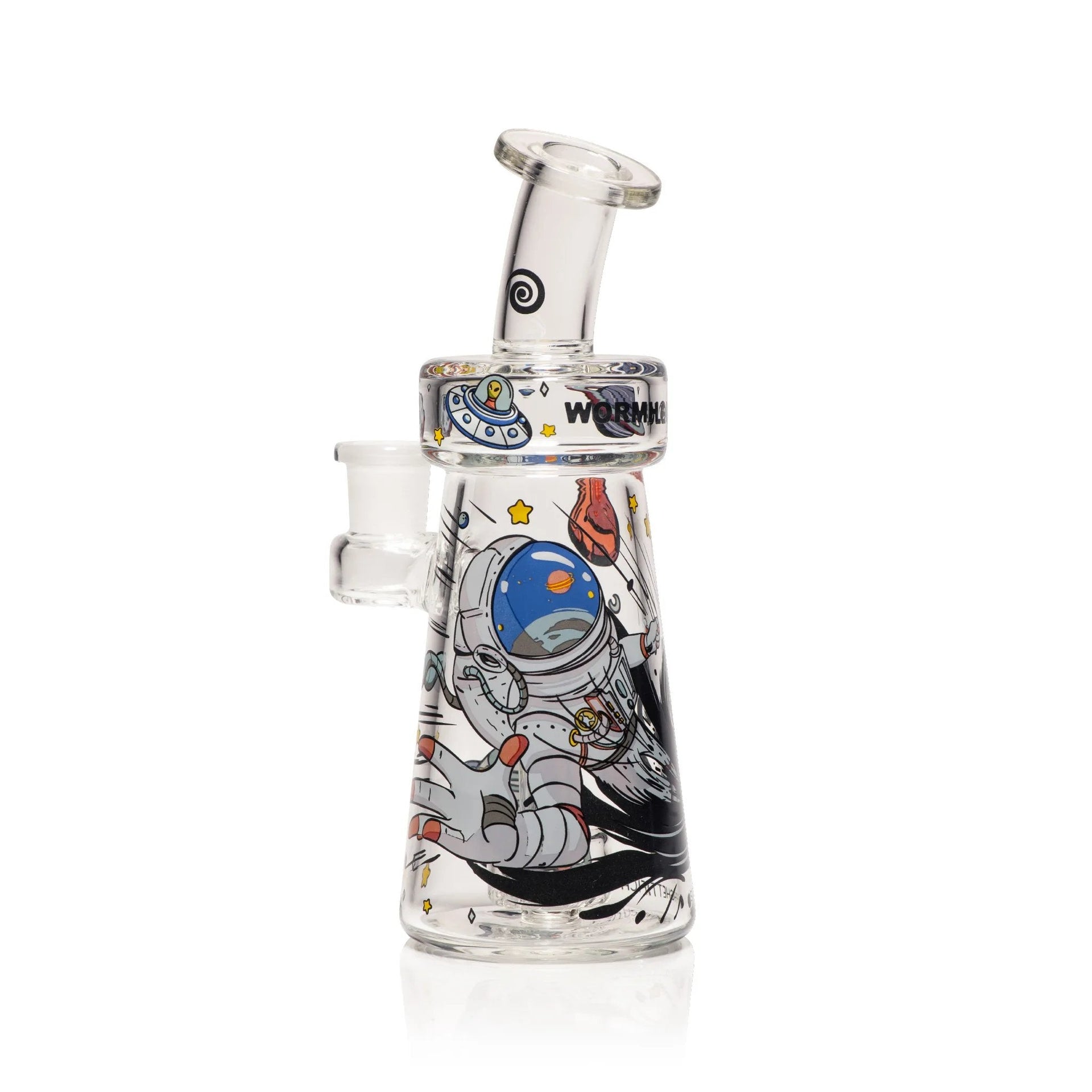 Wormhole Glass 6" Spaghettification Dab Rig - Clear / Purple / Teal | Third Party Brands | 420 Science