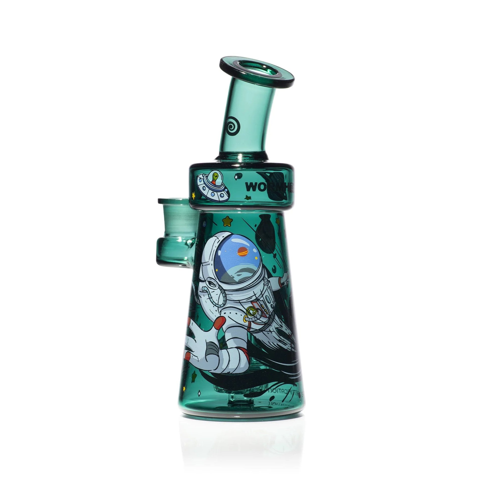 Wormhole Glass 6" Spaghettification Dab Rig - Clear / Purple / Teal | Third Party Brands | 420 Science