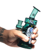 Wormhole Glass 6" Spaghettification Dab Rig - Clear / Purple / Teal | Third Party Brands | 420 Science