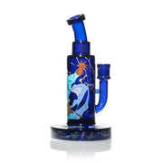 Wormhole Glass 8.5" Poseidon Bounty Hunter Dab Rig - Clear / Dark Blue / Teal | Third Party Brands | 420 Science